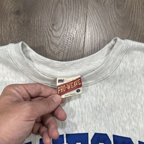 Vintage Y2K Sanford University Crewneck Sweatshirt College Grey Pro-Weave Small - Picture 4 of 6